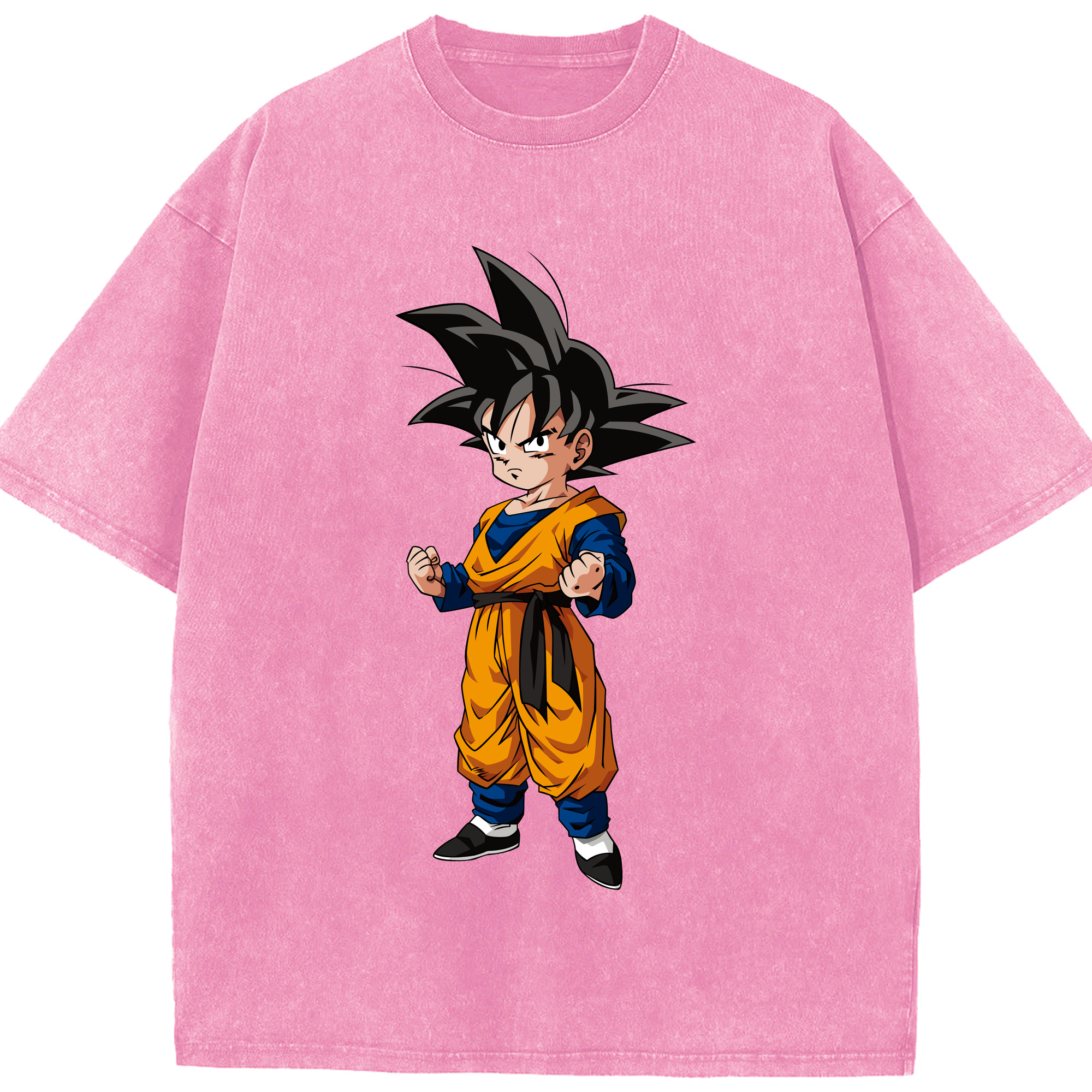 （画像用） ドラゴンボール 孫悟空（そん ごくう）Son Goku カカロット DRAGON BALL Kakarotto 綿100% ヴィンテージ風 半袖Tシャツ（フロントプリント）